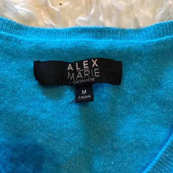 Alex Marie Blue Cashmere Sweater - Picture 3 of 3